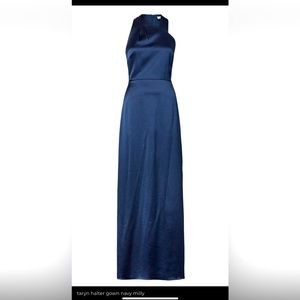 NWT Milly Taryn Navy Satin Gown - Size 4
